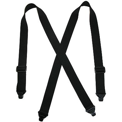 CTM Men's Elastic Plastic Clip-End TSA Compliant Airport Suspenders