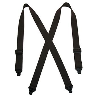 Men's Elastic Plastic Clip-end TSA Compliant Airport Suspenders