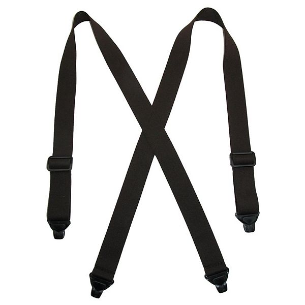 Men's Elastic Plastic Clip-end TSA Compliant Airport Suspenders