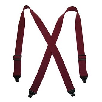 Men's Elastic Plastic Clip-end TSA Compliant Airport Suspenders