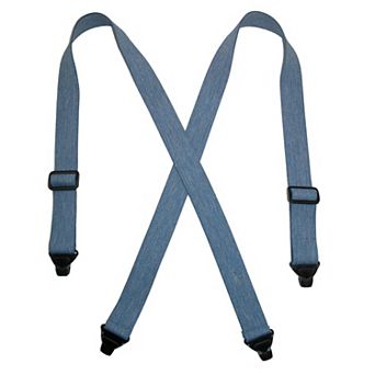 Men's Elastic Plastic Clip-end TSA Compliant Airport Suspenders