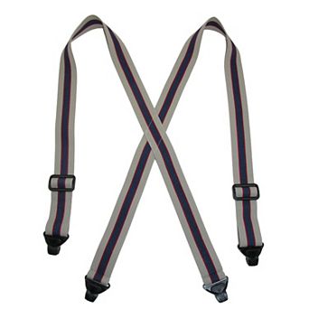 Men's Elastic Plastic Clip-end TSA Compliant Airport Suspenders