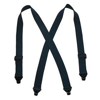 Men's Elastic Plastic Clip-end TSA Compliant Airport Suspenders