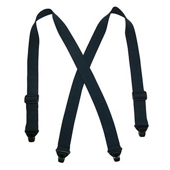 CTM Men's Elastic Plastic Clip-End TSA Compliant Airport Suspenders