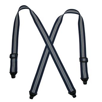 Men's Elastic Plastic Clip-end TSA Compliant Airport Suspenders