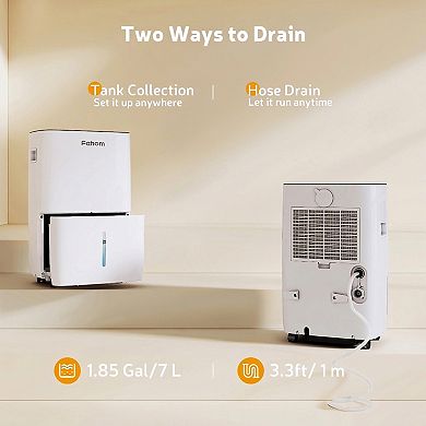 150 Pint Energy Star Dehumidifier with Built-in Pump for Basement and Extra Large Room