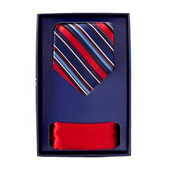 Kingsize Men's Big & Tall Ks Signature Collection Extra Long Tie And Pocket Square Gift Set