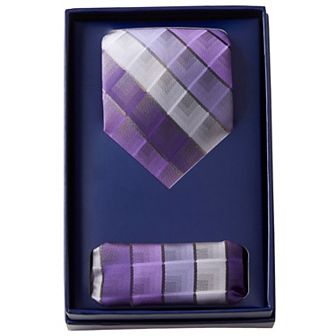 Kingsize Men's Big & Tall Ks Signature Collection Extra Long Tie And Pocket Square Gift Set