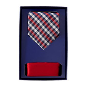 Kingsize Men's Big & Tall Ks Signature Collection Extra Long Tie And Pocket Square Gift Set