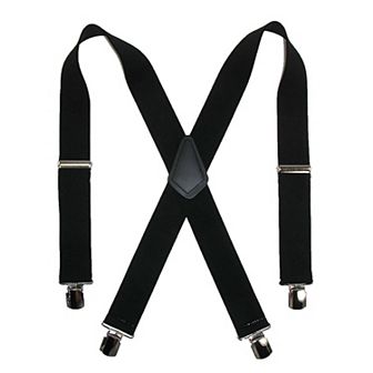 Men's Terry Casual Elastic With Anti Slip Pin Clip 2 Inch Suspenders