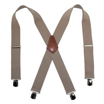 Men's Terry Casual Elastic With Anti Slip Pin Clip 2 Inch Suspenders