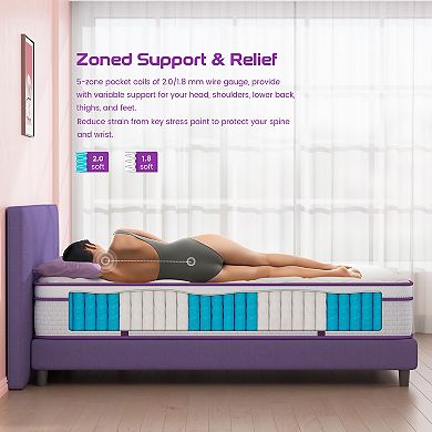 10 In Memory Foam Hybrid Mattress Pocket Spring Mattress In A Box