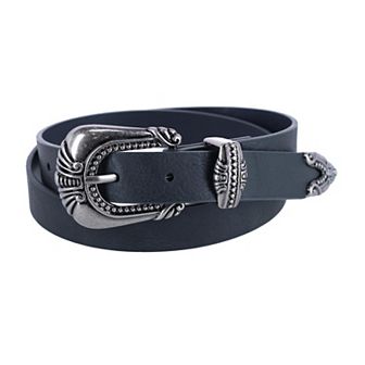 Ctm Women's 3 pc Skinny Western Belt