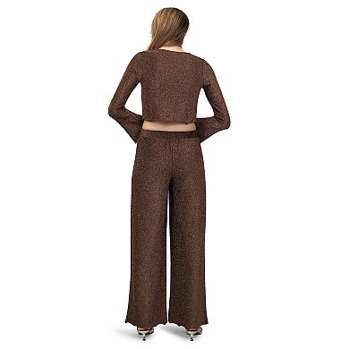 Juniors' madden girl 2-pc. Tie-Front Cardigan & Pants Set