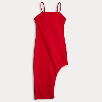 Juniors' madden girl Cami Rhinestone Trim Slit Midi Dress
