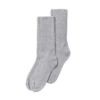 Comfort Choice Women's Plus Size 2-Pack Open Weave Extra Wide Socks