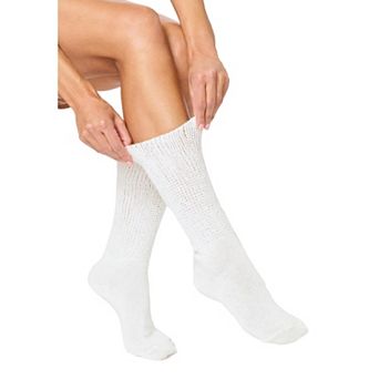 Comfort Choice Women's Plus Size 2-pack Open Weave Extra Wide Socks