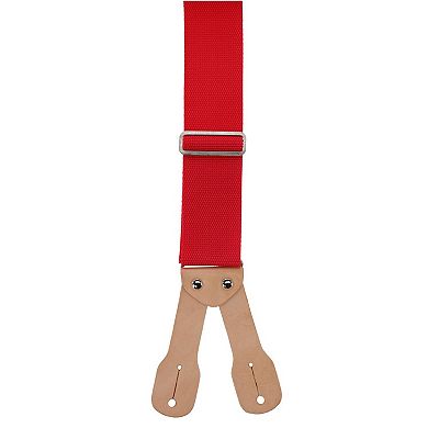 CTM Men's Big & Tall Non-Elasticized Button End Work Suspenders