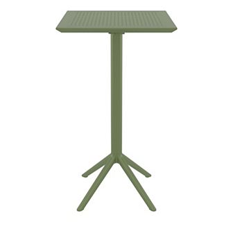 24" Olive Green Square Folding Bar Table