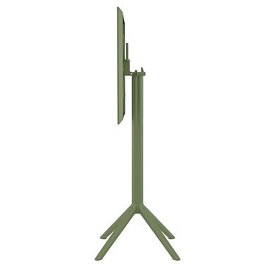 24" Olive Green Square Folding Bar Table