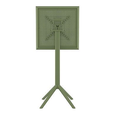 24" Olive Green Square Folding Bar Table