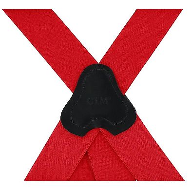 CTM Men's Elastic Button-End 2 Inch Fireman Suspenders
