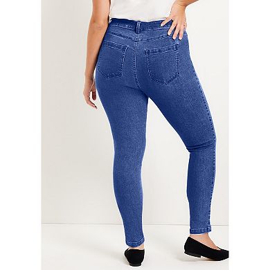 June & Vie Women's Plus Size Curvie Fit Skinny Jeans