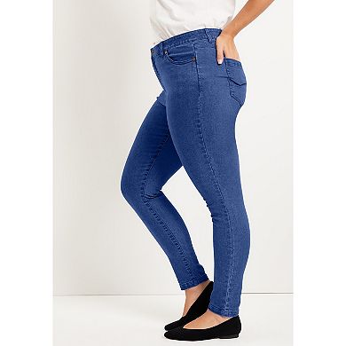 June & Vie Women's Plus Size Curvie Fit Skinny Jeans