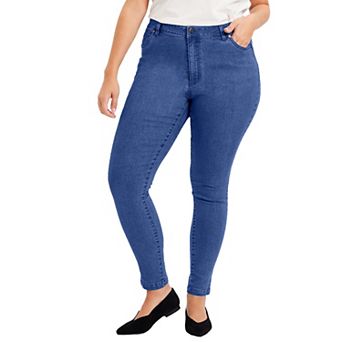 June + Vie Women's Plus Size Curvie Fit Skinny Jeans