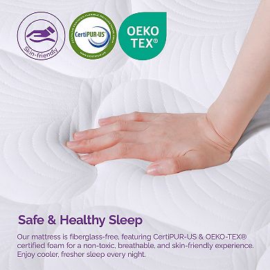 Sersper 12 In Memory Foam Hybrid Mattress 5 Zone Pocket Spring Mattress In A Box