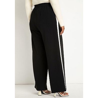 ELOQUII Women's Plus Size Track Pant With Side Stripe