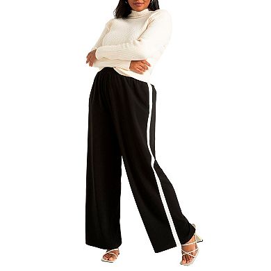 ELOQUII Women's Plus Size Track Pant With Side Stripe