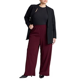 Eloquii Women's Plus Size Track Pant With Side Stripe