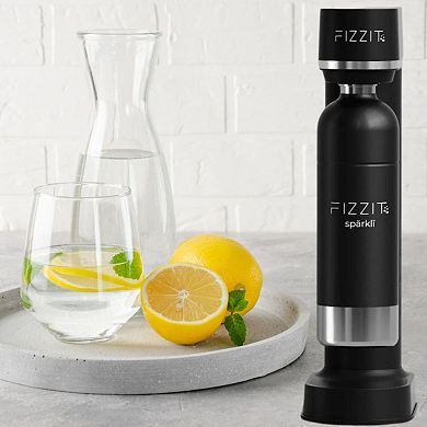 Fizzit Spärklï Carbonated Water Soda Maker With Stainless Steel Bottle Included - Black