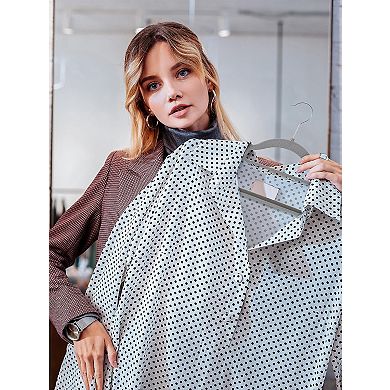 HOUSE DAY Plastic Non Slip Hangers 360° Swivel Hook Gray 50 Pack