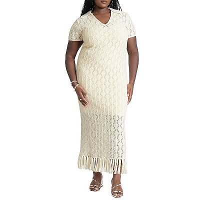 Eloquii fringe dress sale