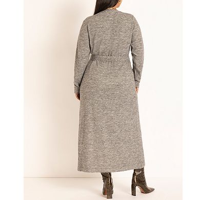 ELOQUII Women's Plus Size Sweater Wrap Dress