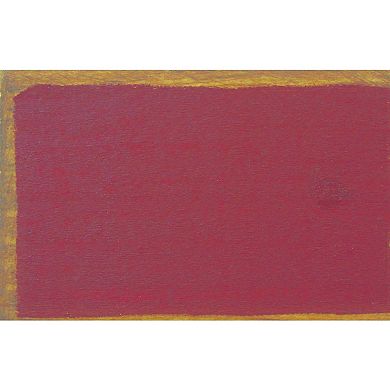 4' Distressed Burgundy Red Bench with Cubbies