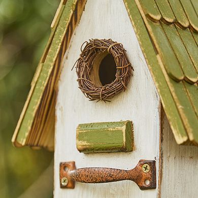Glitzhome Wood Green Roof Garden Birdhouse
