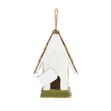 Glitzhome Wood Green Roof Garden Birdhouse