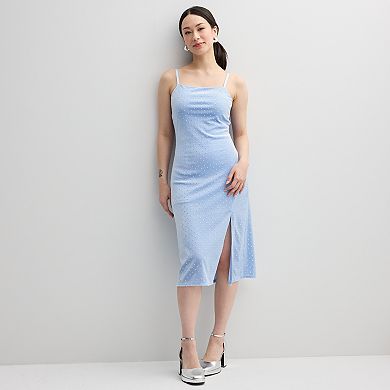 Juniors' Love, Fire Studded Velvet Midi Dress
