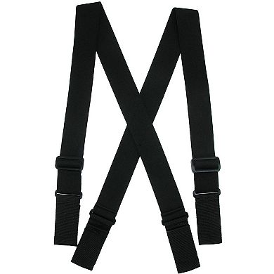 CTM Men's Elastic Heavy Duty Ergonomic Support Suspenders with Hook & Loop Ends