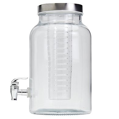 Mason Craft & More 1.5-Gallon Glass Drink Dispenser with Infuser