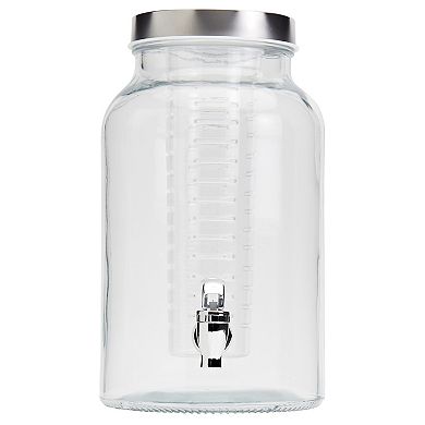 Mason Craft & More 1.5-Gallon Glass Drink Dispenser with Infuser
