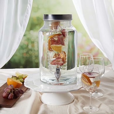 Mason Craft & More 1.5-Gallon Glass Drink Dispenser with Infuser