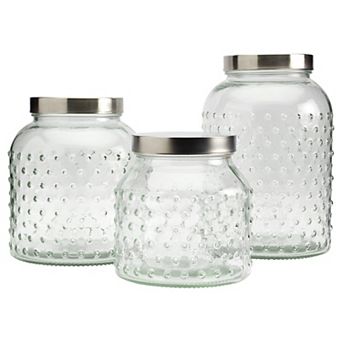 Mason Craft & More 3 pc Glass Canister Set