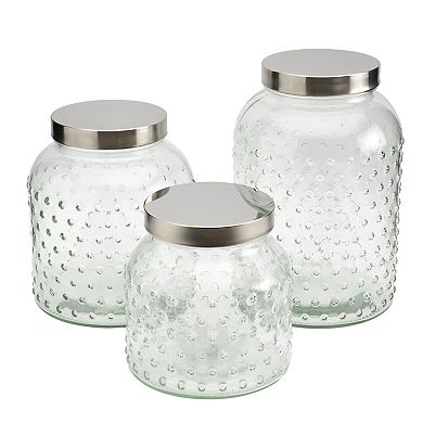 Mason Craft & More 3-pc. Glass Canister Set
