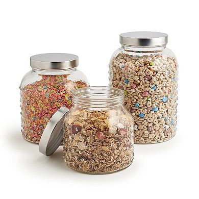 Mason Craft & More 3-pc. Glass Canister Set