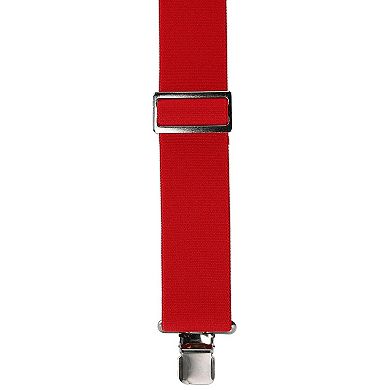 CTM Men's Elastic Clip-End 2 Inch Fireman Suspenders