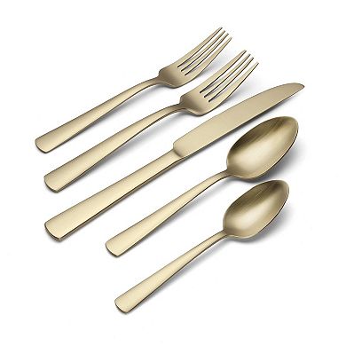 Aptitude Champagne Satin 20-pc. Flatware Set